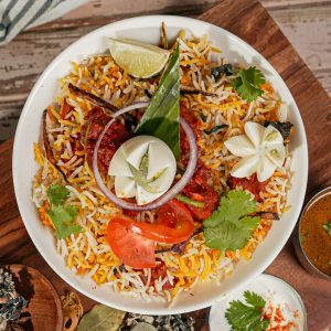 Hyderabadi Mushroom Biryani